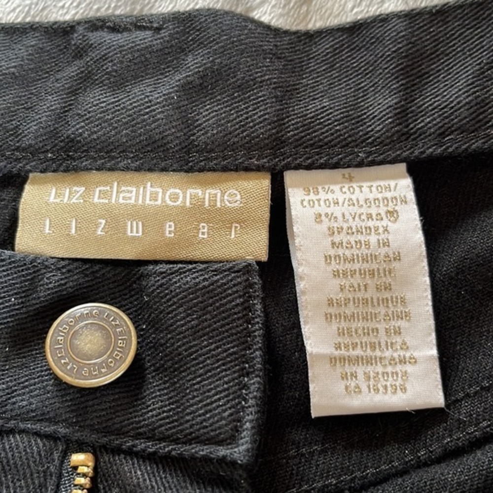 Lizwear High Rise Mom Black Denim Jean Size 4 - Picture 10 of 15